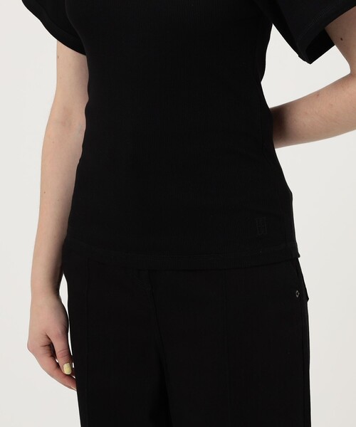 BY MALENE BIRGER（バイマレーネビルガー）の「BY MALENE BIRGER LUNAI　UネックTシャツ（Tシャツ/カットソー・レディース・ブラック/ホワイト・XS）」の10枚目の写真