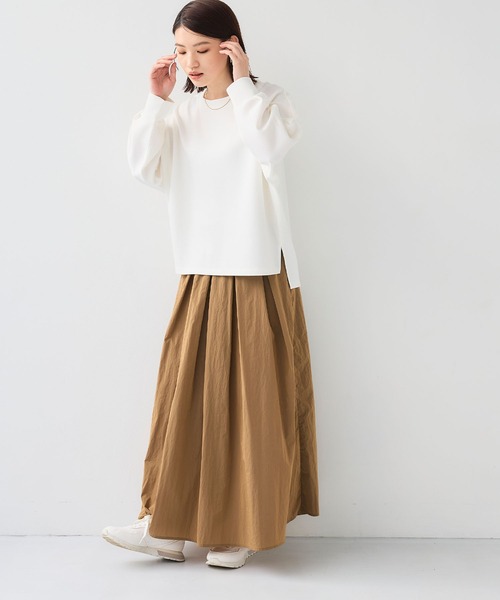 CROSS FUNCTION(クロスファンクション)の「《シワになりにくい》エブ楽 ダンボールドルマントップス【CF/クロスファンクション】(スウェット・レディース・ライトピンク/オフホワイト/ブラック・L/M/LL)」の17枚目の写真