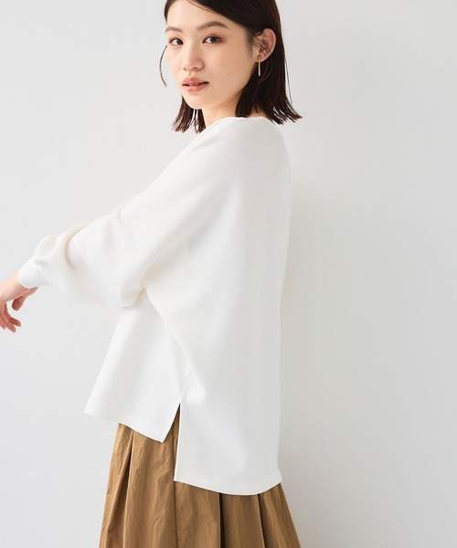 CROSS FUNCTION(クロスファンクション)の「《シワになりにくい》エブ楽 ダンボールドルマントップス【CF/クロスファンクション】(スウェット・レディース・ライトピンク/オフホワイト/ブラック・L/M/LL)」の15枚目の写真