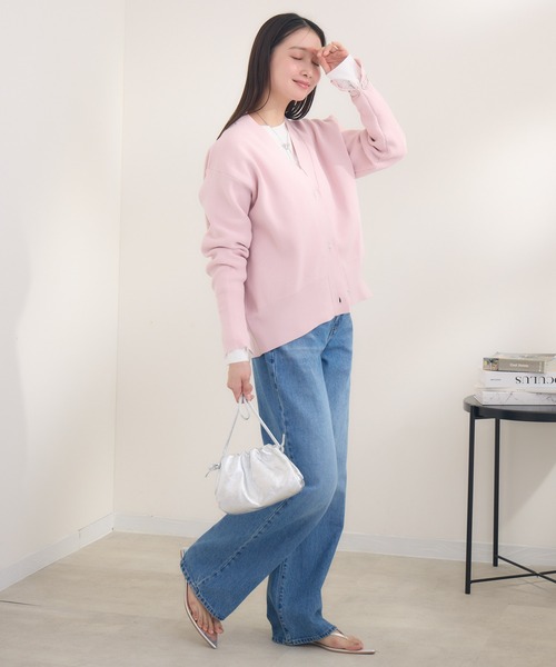 KATHARINE ROSS(キャサリンロス)の「【KATHARINE ROSS】 軽量畦Vネックカーディガン(カーディガン/ボレロ・レディース・アイボリー/ピンク/グリーン・MEDIUM)」の13枚目の写真