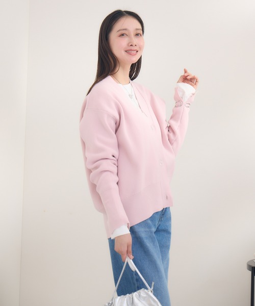 KATHARINE ROSS(キャサリンロス)の「【KATHARINE ROSS】 軽量畦Vネックカーディガン(カーディガン/ボレロ・レディース・アイボリー/ピンク/グリーン・MEDIUM)」の15枚目の写真