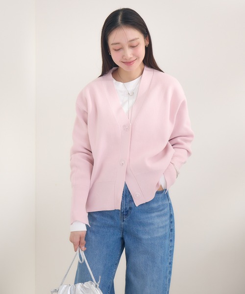 KATHARINE ROSS(キャサリンロス)の「【KATHARINE ROSS】 軽量畦Vネックカーディガン(カーディガン/ボレロ・レディース・アイボリー/ピンク/グリーン・MEDIUM)」の16枚目の写真