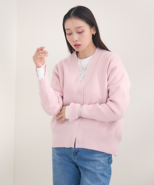 KATHARINE ROSS(キャサリンロス)の「【KATHARINE ROSS】 軽量畦Vネックカーディガン(カーディガン/ボレロ・レディース・アイボリー/ピンク/グリーン・MEDIUM)」の17枚目の写真