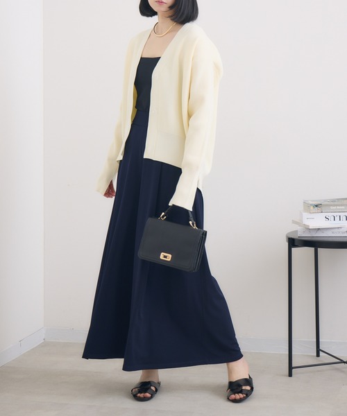 KATHARINE ROSS(キャサリンロス)の「【KATHARINE ROSS】 軽量畦Vネックカーディガン(カーディガン/ボレロ・レディース・アイボリー/ピンク/グリーン・MEDIUM)」の6枚目の写真