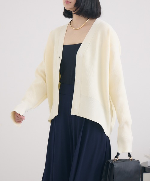 KATHARINE ROSS(キャサリンロス)の「【KATHARINE ROSS】 軽量畦Vネックカーディガン(カーディガン/ボレロ・レディース・アイボリー/ピンク/グリーン・MEDIUM)」の7枚目の写真