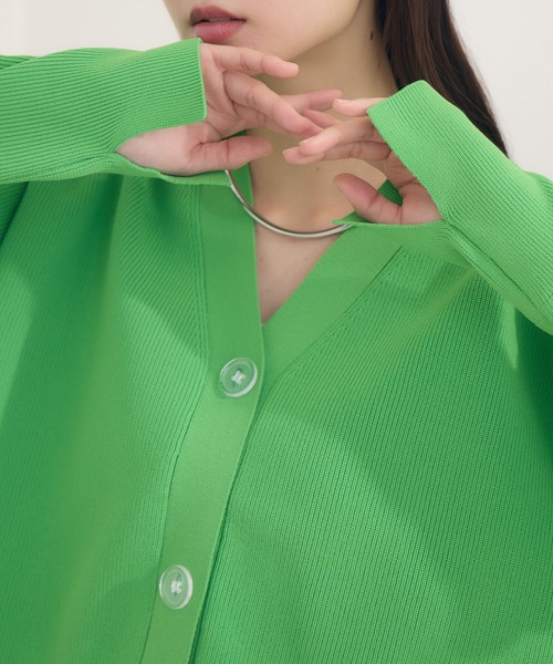 KATHARINE ROSS(キャサリンロス)の「【KATHARINE ROSS】 軽量畦Vネックカーディガン(カーディガン/ボレロ・レディース・アイボリー/ピンク/グリーン・MEDIUM)」の21枚目の写真