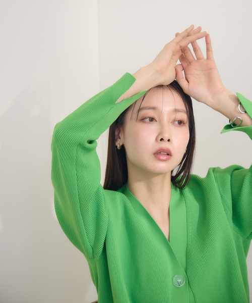 KATHARINE ROSS(キャサリンロス)の「【KATHARINE ROSS】 軽量畦Vネックカーディガン(カーディガン/ボレロ・レディース・アイボリー/ピンク/グリーン・MEDIUM)」の22枚目の写真