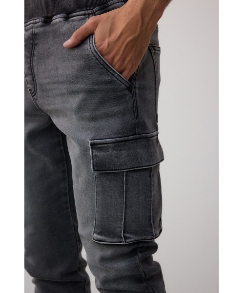 AZUL by moussy（アズールバイマウジー）の「AZUL DENIM カーゴジョグ（デニムパンツ・メンズ・ブラック/ブルー・SMALL/MEDIUM/LARGE）」の19枚目の写真