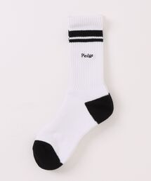 Pledge（プレッジ）の「【RS】【Pledge】ONEPOINT LOGO SOCKS（ソックス/靴下・メンズ）」