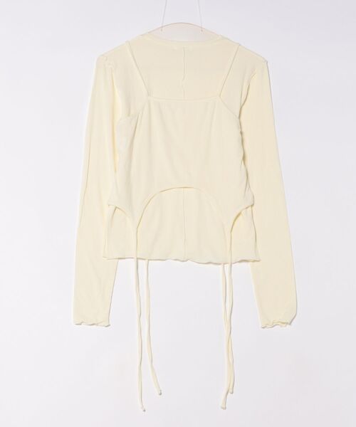 LOWRYS FARM（ローリーズファーム）の「キャミ２ＰセットＬＳ　 292191（Tシャツ/カットソー・レディース・ブラウン/アイボリー/ブラック・FREE）」の8枚目の写真