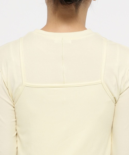 LOWRYS FARM（ローリーズファーム）の「キャミ２ＰセットＬＳ　 292191（Tシャツ/カットソー・レディース・ブラウン/アイボリー/ブラック・FREE）」の10枚目の写真