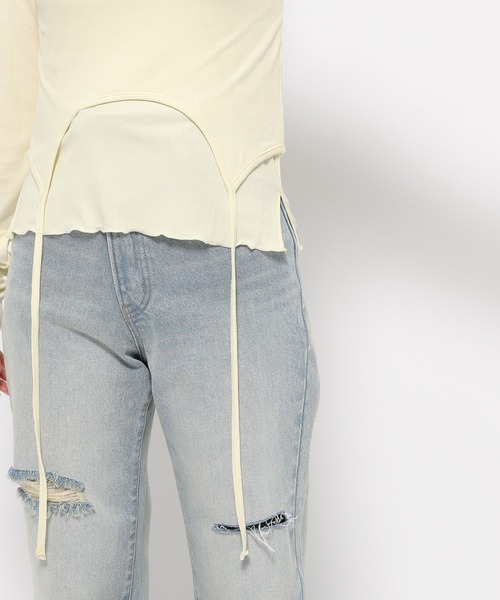 LOWRYS FARM（ローリーズファーム）の「キャミ２ＰセットＬＳ　 292191（Tシャツ/カットソー・レディース・ブラウン/アイボリー/ブラック・FREE）」の12枚目の写真