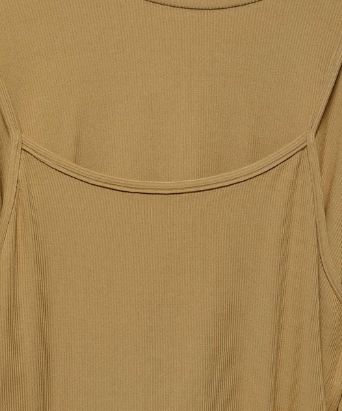 LOWRYS FARM（ローリーズファーム）の「キャミ２ＰセットＬＳ　 292191（Tシャツ/カットソー・レディース・ブラウン/アイボリー/ブラック・FREE）」の7枚目の写真