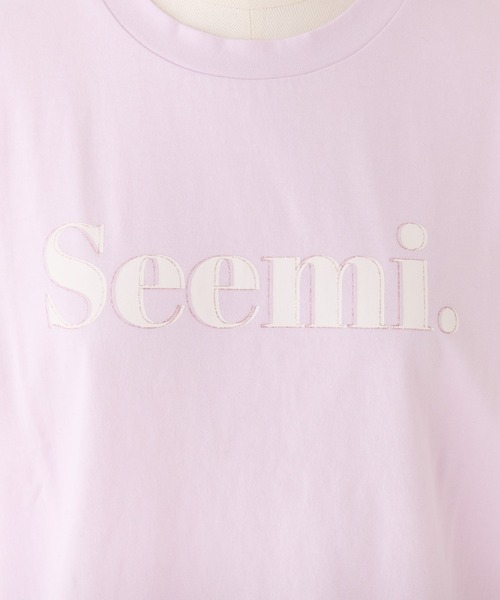 Seemi. byNICECLAUP（ シーミーバイナイスクラップ）の「【Seemi.】ロゴTシャツ（Tシャツ/カットソー・レディース・ネイビー/ピンク/オフホワイト・FREE）」の8枚目の写真