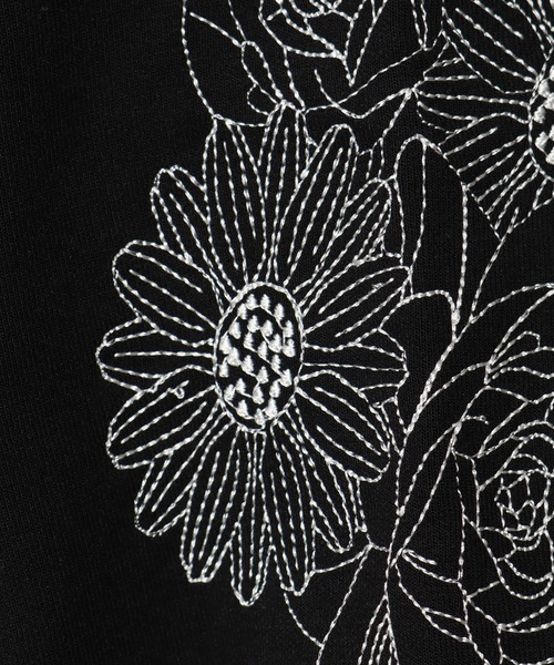 Art re A select（アトリエセレクト）の「フラワースリーブ刺繍 エアリーポンチ ジップアップパーカー（パーカー・メンズ・ブラック/グレー・M/L）」の14枚目の写真