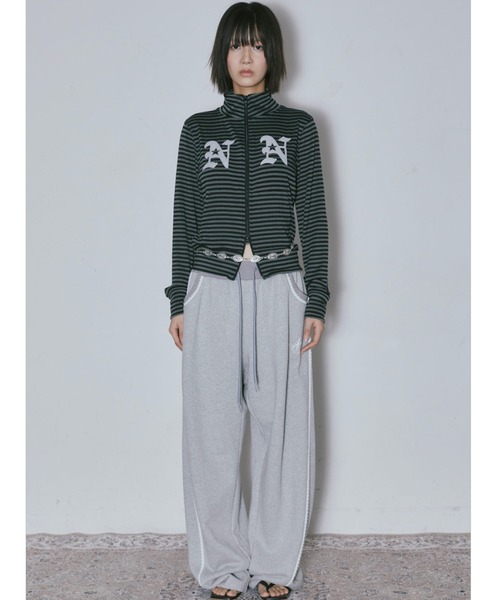 A'GEM/9 × .kom 『NIIER NOR/ニーアノア』 NN STRIPE ZIP-UP/NN
