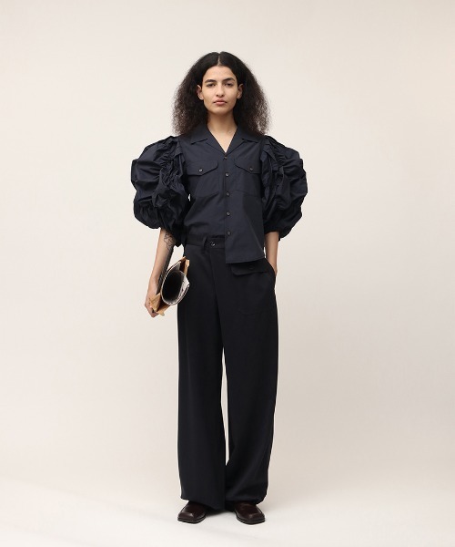 leinwande（ラインヴァンド）の「Flower Babble Work Shirts（シャツ/ブラウス・レディース・カーキブラウン/ネイビー・ONE SIZE）」の16枚目の写真