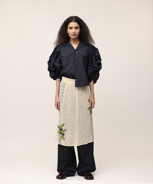 leinwande（ラインヴァンド）の「Flower Babble Work Shirts（シャツ/ブラウス・レディース・カーキブラウン/ネイビー・ONE SIZE）」の20枚目の写真