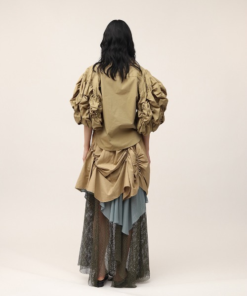 leinwande（ラインヴァンド）の「Flower Babble Work Shirts（シャツ/ブラウス・レディース・カーキブラウン/ネイビー・ONE SIZE）」の9枚目の写真