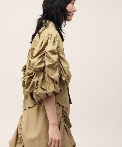 leinwande（ラインヴァンド）の「Flower Babble Work Shirts（シャツ/ブラウス・レディース・カーキブラウン/ネイビー・ONE SIZE）」の10枚目の写真