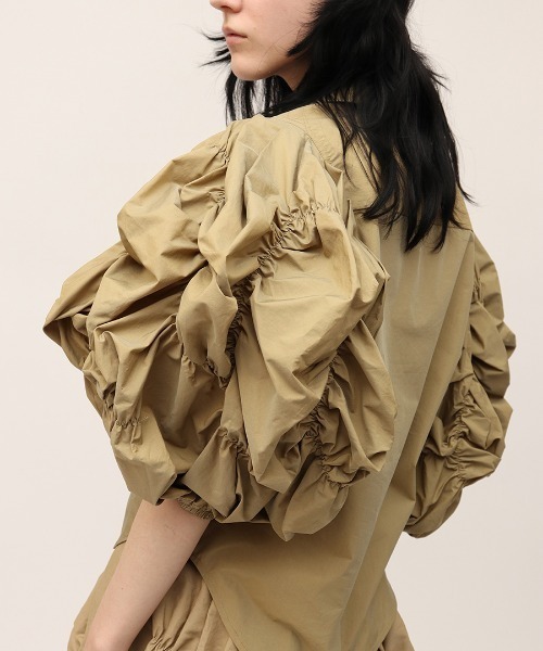 leinwande（ラインヴァンド）の「Flower Babble Work Shirts（シャツ/ブラウス・レディース・カーキブラウン/ネイビー・ONE SIZE）」の11枚目の写真