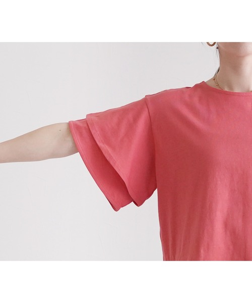 reca（レカ）の「フレアスリーブカットソー（Tシャツ/カットソー・レディース・アイボリー/ブラック/コーラル・M）」の21枚目の写真