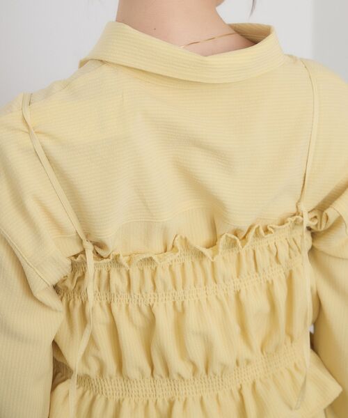 RETRO GIRL(レトロガール)の「ギャザーキャミsetシャツ(シャツ/ブラウス・レディース・ベージュ/オフホワイト/イエロー・FREE)」の17枚目の写真