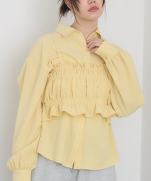 ギャザーキャミsetシャツ