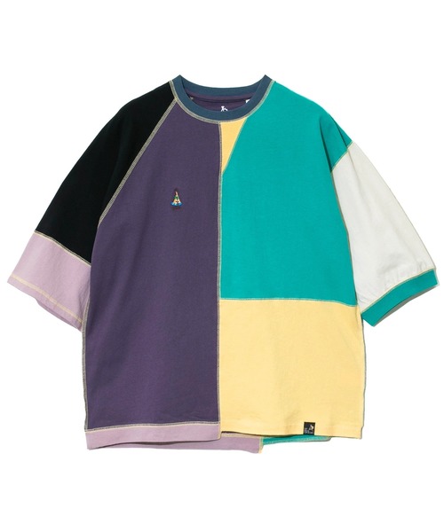 go slow caravan(ゴースローキャラバン)の「USA/C 切替CRAZY ハーフスリーブ ゆったり TEE(Tシャツ/カットソー・メンズ・その他1/その他2・MEDIUM/X-LARGE/LARGE)」の1枚目の写真