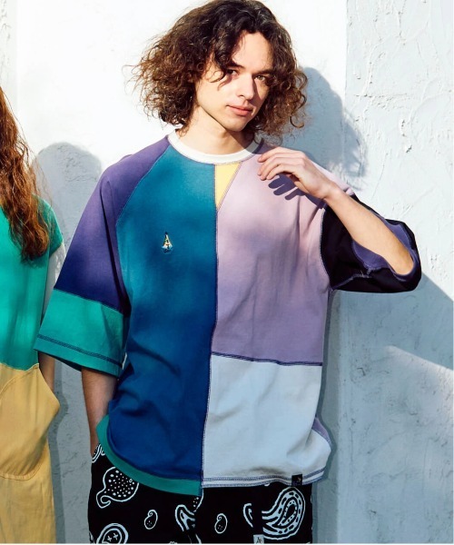 go slow caravan(ゴースローキャラバン)の「USA/C 切替CRAZY ハーフスリーブ ゆったり TEE(Tシャツ/カットソー・メンズ・その他1/その他2・MEDIUM/X-LARGE/LARGE)」の12枚目の写真