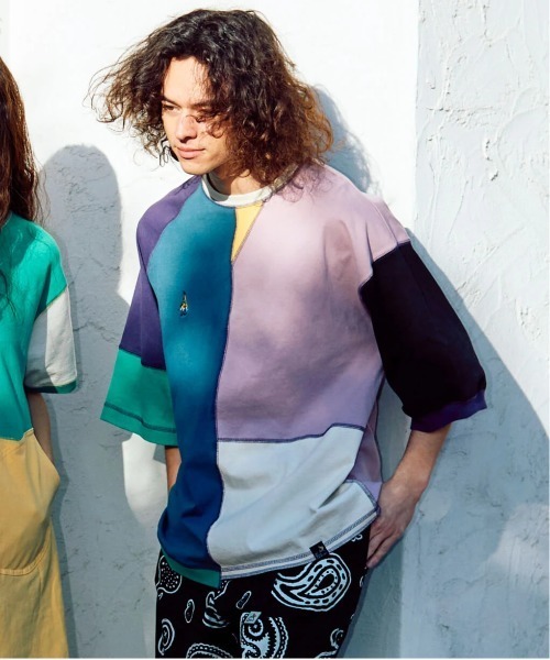 go slow caravan(ゴースローキャラバン)の「USA/C 切替CRAZY ハーフスリーブ ゆったり TEE(Tシャツ/カットソー・メンズ・その他1/その他2・MEDIUM/X-LARGE/LARGE)」の14枚目の写真