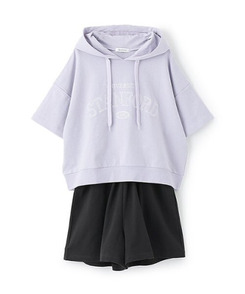 LOVETOXIC（ラブトキシック）の「【GOODPRICE】【綿100％】半袖パーカセットアップ（セットアップ・キッズ・ブラック/ホワイト系その他/ラベンダー/オフホワイト・M:150cm/L:160cm/S:140cm）」の19枚目の写真