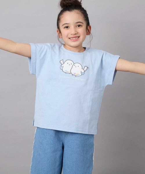 a.v.v（アーヴェヴェ）の「【毛玉になりにくい/安心の綿100％/キラキラスパンコール】[100-130]モチーフアソートTシャツ（Tシャツ/カットソー・キッズ・ダークインディゴブルー/ライトピンク・100/110/120/130）」の2枚目の写真