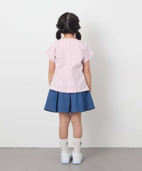 a.v.v（アーヴェヴェ）の「【毛玉になりにくい/安心の綿100％/キラキラスパンコール】[100-130]モチーフアソートTシャツ（Tシャツ/カットソー・キッズ・ダークインディゴブルー/ライトピンク・100/110/120/130）」の7枚目の写真