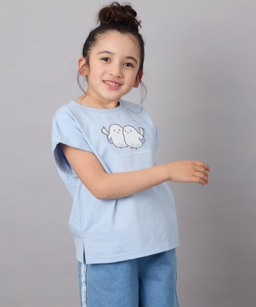 a.v.v（アーヴェヴェ）の「【毛玉になりにくい/安心の綿100％/キラキラスパンコール】[100-130]モチーフアソートTシャツ（Tシャツ/カットソー・キッズ・ダークインディゴブルー/ライトピンク・100/110/120/130）」の18枚目の写真