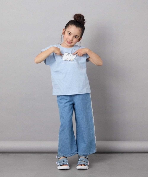 a.v.v（アーヴェヴェ）の「【毛玉になりにくい/安心の綿100％/キラキラスパンコール】[100-130]モチーフアソートTシャツ（Tシャツ/カットソー・キッズ・ダークインディゴブルー/ライトピンク・100/110/120/130）」の12枚目の写真