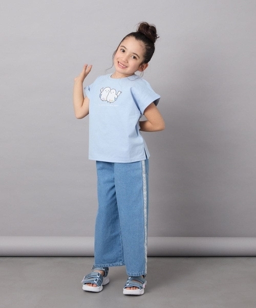 a.v.v（アーヴェヴェ）の「【毛玉になりにくい/安心の綿100％/キラキラスパンコール】[100-130]モチーフアソートTシャツ（Tシャツ/カットソー・キッズ・ダークインディゴブルー/ライトピンク・100/110/120/130）」の15枚目の写真