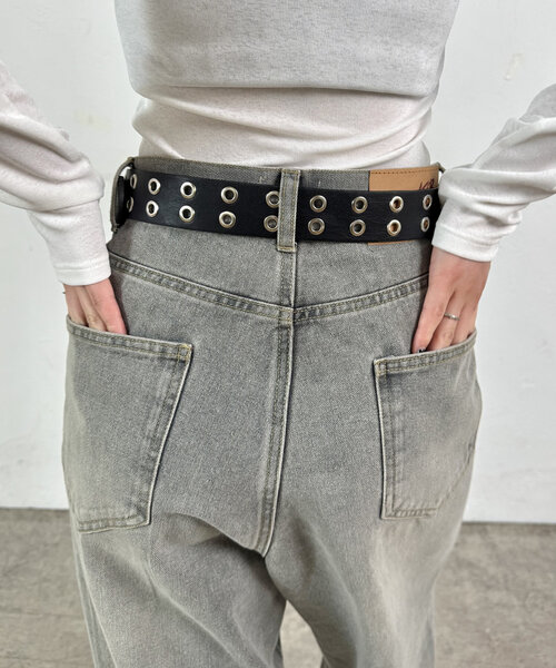 WHO'S WHO gallery（フーズフーギャラリー）の「【新色追加】フェイクレザーガチャベルト（ベルト・レディース・ブラック/ダークブラウン・FREE）」の4枚目の写真