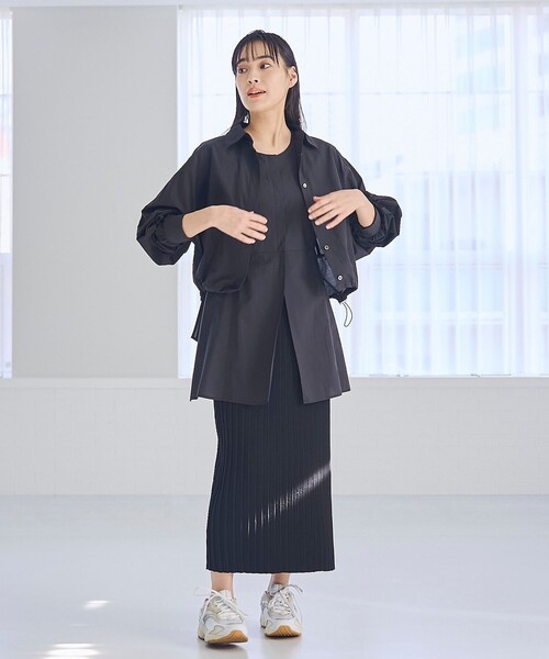 RONEL(ロネル)の「ライト ドローストリング シャツ(NEW)(シャツ/ブラウス・レディース・ブラック/ホワイト・S/M)」の3枚目の写真