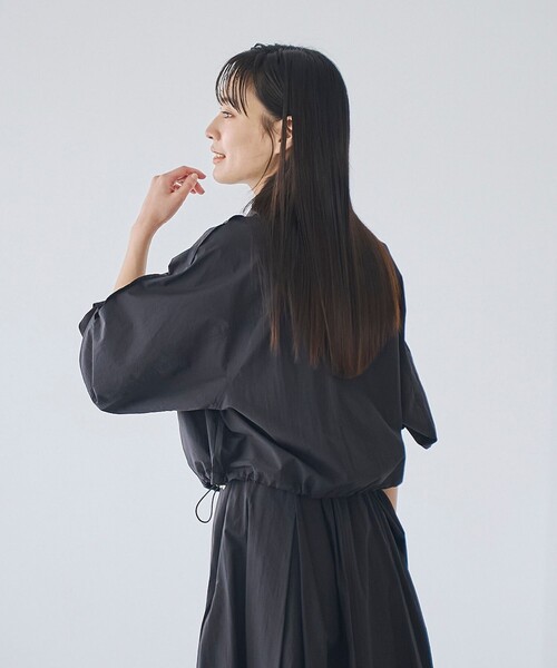 RONEL(ロネル)の「ライト ドローストリング シャツ(NEW)(シャツ/ブラウス・レディース・ブラック/ホワイト・S/M)」の9枚目の写真