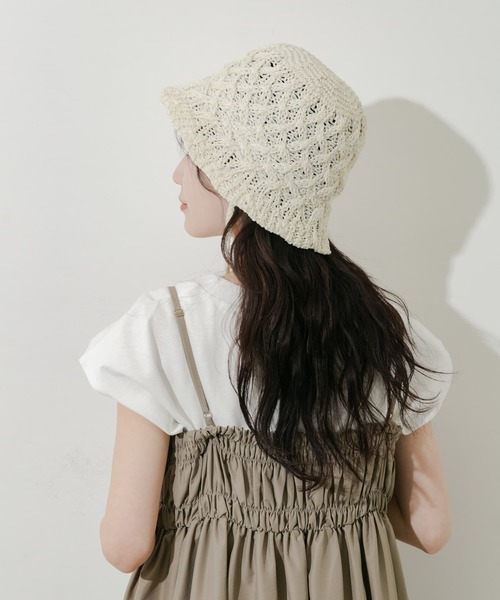 SMELLY（スメリー）の「クロスアミサーモハット（ハット・レディース・アイボリー/ブラック・-）」の16枚目の写真