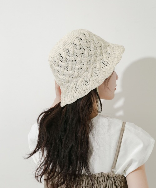 Y.A.R.Nクロスモチーフ ニットハット 美品 hy-link_hat-1516