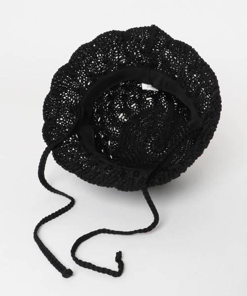 SMELLY（スメリー）の「クロスアミサーモハット（ハット・レディース・アイボリー/ブラック・-）」の3枚目の写真