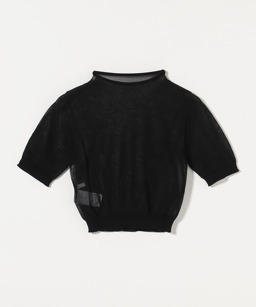 AMOMENTO＞SHEER CROPPED KNIT/ニット（ニット/セーター