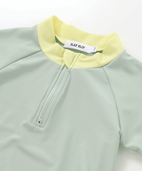 SLAP SLIP（スラップスリップ）の「はたらくくるまうみのいきもの恐竜ドドーンとモチーフプリントハーフジップラッシュガード(90~130cm)（ラッシュガード・キッズ・ブルー/ホワイト/グリーン・90cm/100cm/110cm/120cm/130cm）」の12枚目の写真