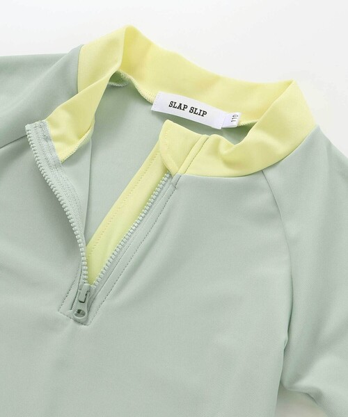 SLAP SLIP（スラップスリップ）の「はたらくくるまうみのいきもの恐竜ドドーンとモチーフプリントハーフジップラッシュガード(90~130cm)（ラッシュガード・キッズ・ブルー/ホワイト/グリーン・90cm/100cm/110cm/120cm/130cm）」の13枚目の写真