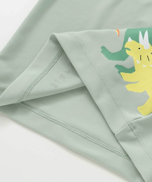 SLAP SLIP（スラップスリップ）の「はたらくくるまうみのいきもの恐竜ドドーンとモチーフプリントハーフジップラッシュガード(90~130cm)（ラッシュガード・キッズ・ブルー/ホワイト/グリーン・90cm/100cm/110cm/120cm/130cm）」の16枚目の写真