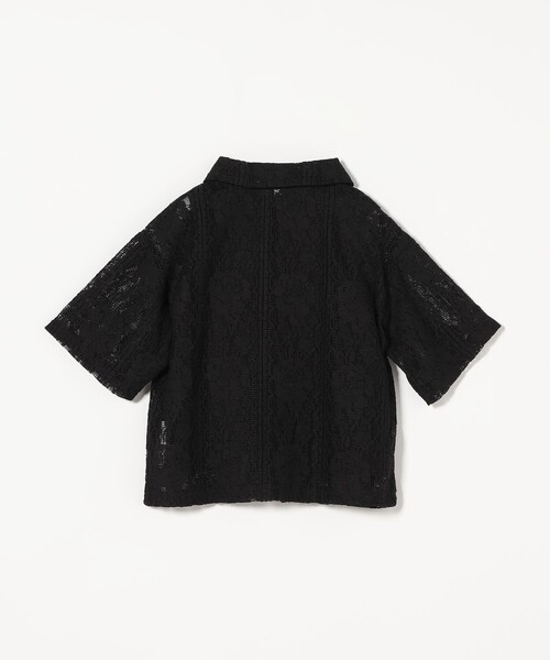 green label relaxing(グリーンレーベルリラクシング)の「レースシャツ+タンクトップセット / キッズ 100cm-130cm(シャツ/ブラウス・キッズ・オフホワイト/ブラック・120cm/100cm/110cm/130cm)」の4枚目の写真