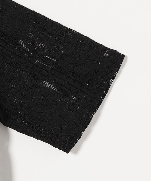 green label relaxing(グリーンレーベルリラクシング)の「レースシャツ+タンクトップセット / キッズ 100cm-130cm(シャツ/ブラウス・キッズ・オフホワイト/ブラック・120cm/100cm/110cm/130cm)」の6枚目の写真