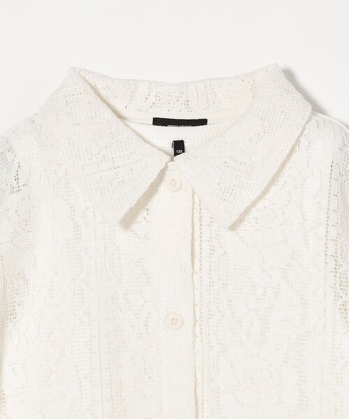 green label relaxing(グリーンレーベルリラクシング)の「レースシャツ+タンクトップセット / キッズ 100cm-130cm(シャツ/ブラウス・キッズ・オフホワイト/ブラック・120cm/100cm/110cm/130cm)」の16枚目の写真